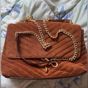 REBECCA MINKOFF Quilted suede bag